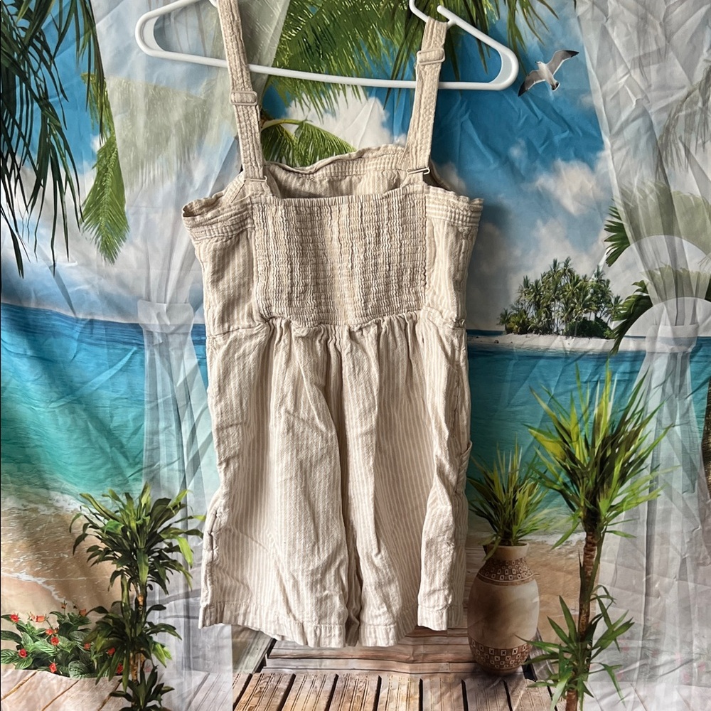 Old Navy Cream Smocked-Strap Romper
